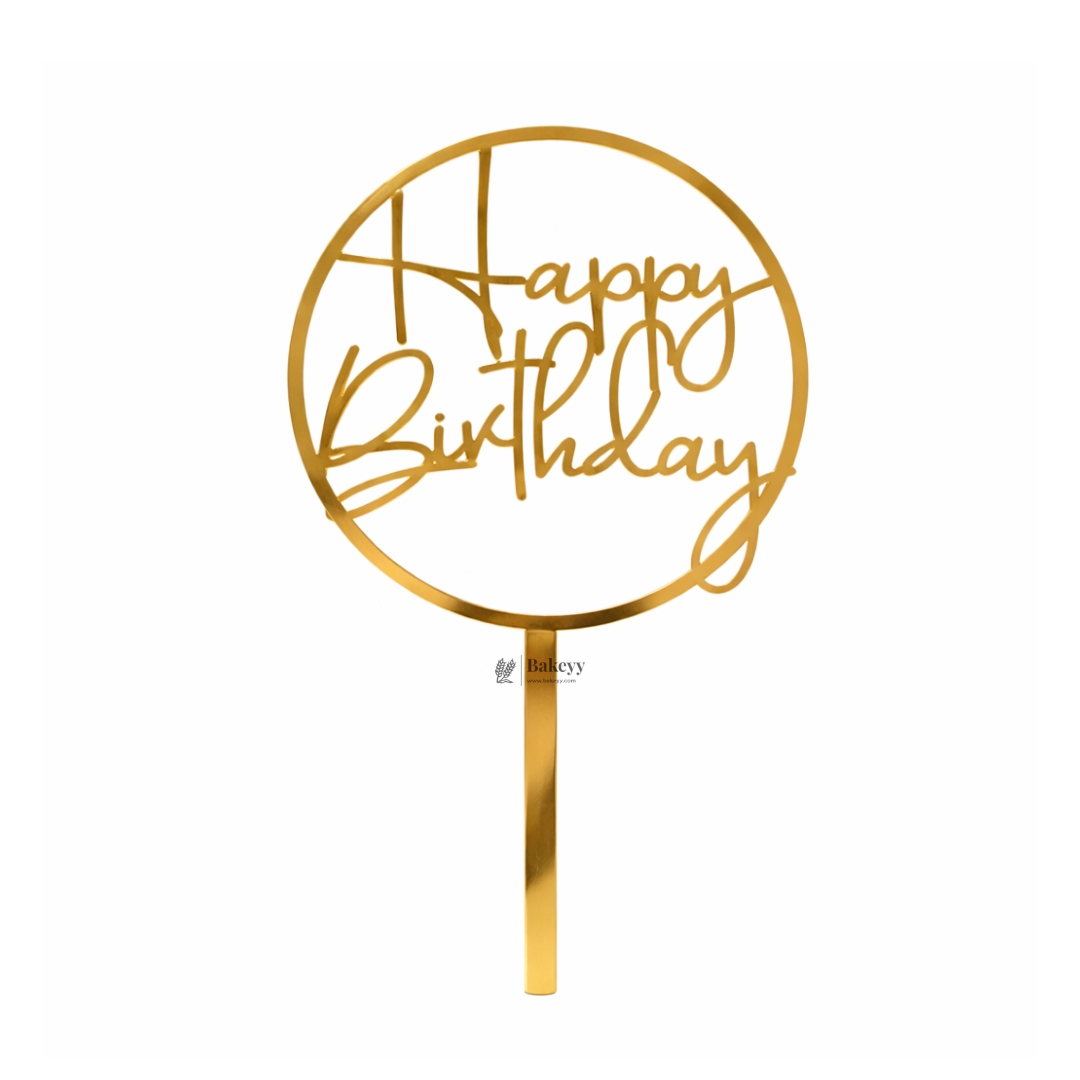 5 Inch Acrylic Cake Topper | Decorative Cake Topper for Celebrations | Assorted designs | Set 2 | Pack of 5