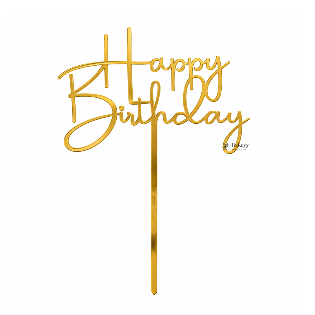 5 Inch Acrylic Cake Topper | Decorative Cake Topper for Celebrations | Assorted designs | Set 1 | Pack of 5