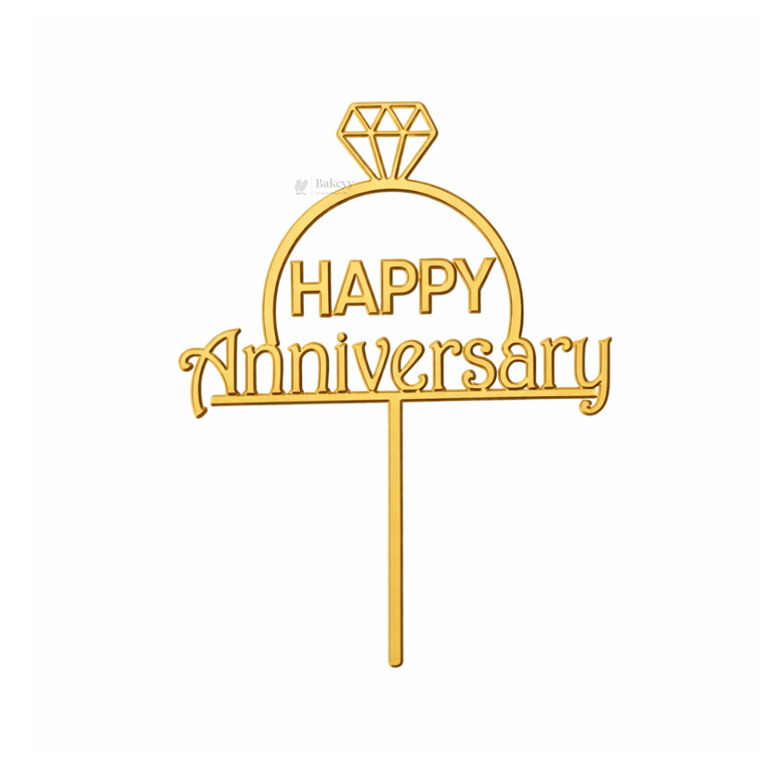 5 Inch | Happy Anniversary Cake Topper | Pack of 5