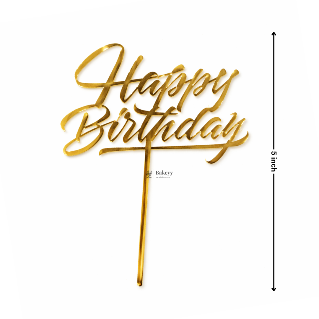 5 Inch Acrylic Cake Topper | Decorative Cake Topper for Celebrations | Assorted designs | Set 3 | Pack of 1