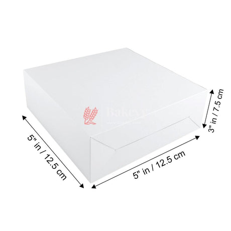 5x5x3 inch Plain White Cake Box | Birthday Cake boxes - Bakeyy.com - India - 5x5x3 inch Plain White Cake Box | Birthday Cake boxes - Pack of 50 / 5x5x3 in