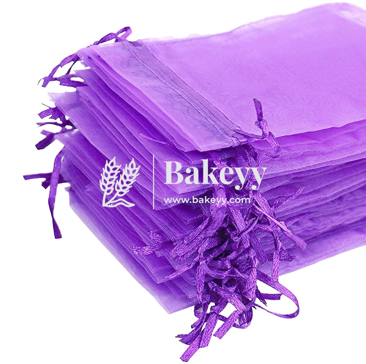22x31 cm | Organza Potli Bags | Light Purple Colour | Candy Bag | Pack of 50 - Bakeyy.com - India - 22x31 cm | Organza Potli Bags | Light Purple Colour | Candy Bag | Pack of 50 - Default Title