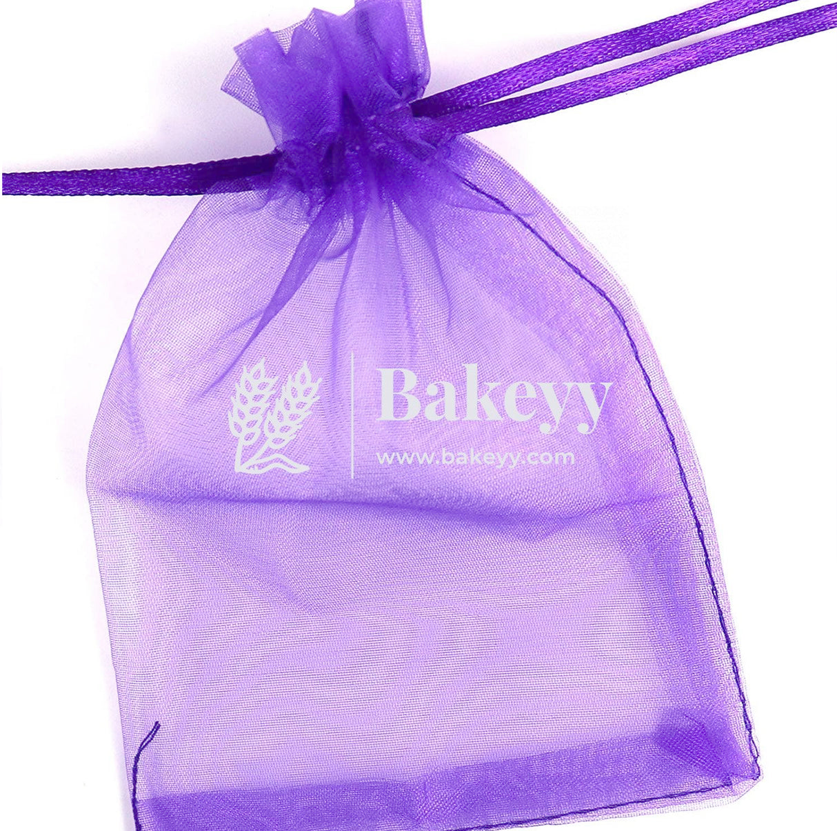13x18 CM | Organza Potli Bags | Light  Purple Colour | Candy Bag| Pack of 50