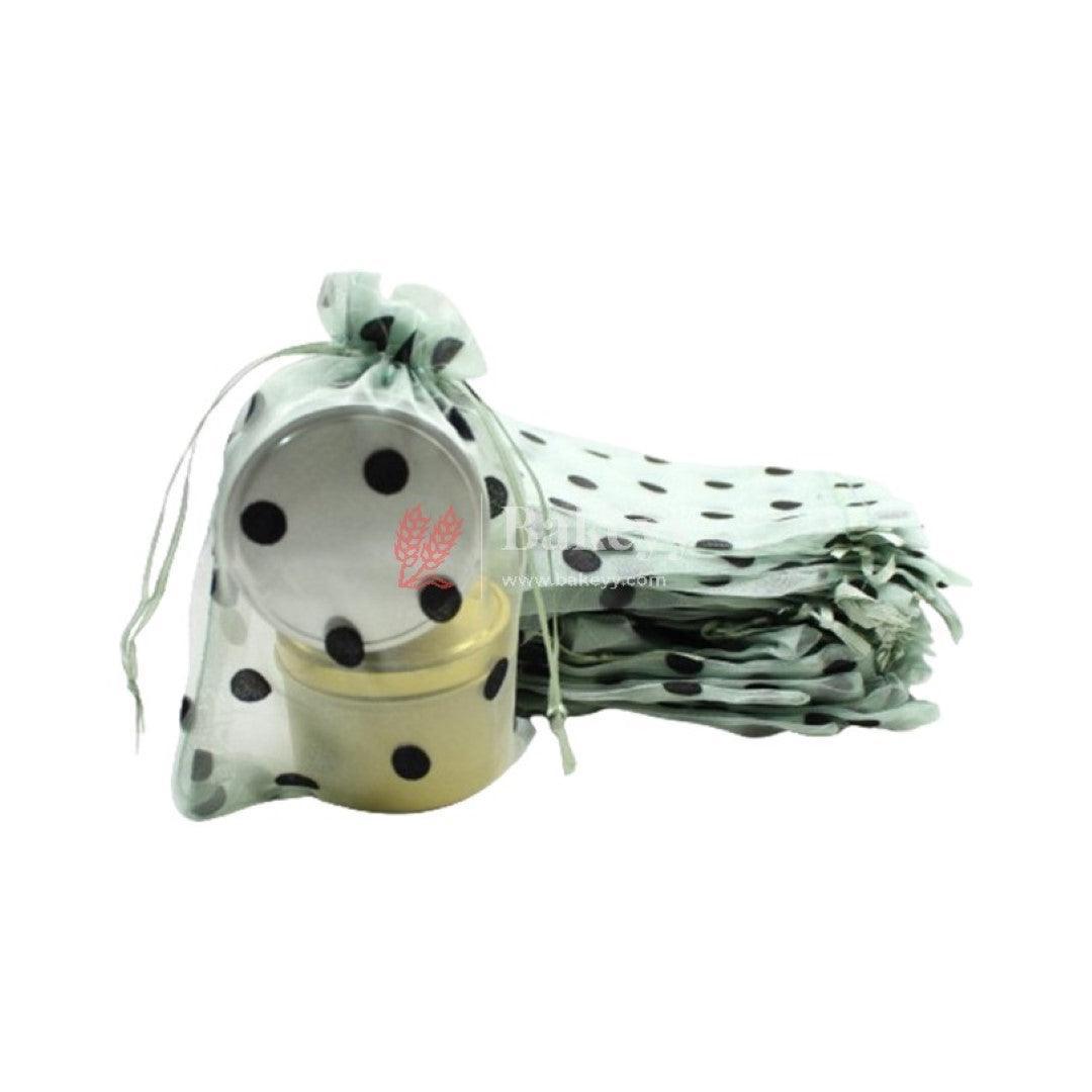 13x18 CM | Polka Dots Organza Potli Bags | Pack of 100 | Light Blue Color | Candy Bag - Bakeyy.com - India - 13x18 CM | Polka Dots Organza Potli Bags | Pack of 100 | Light Blue Color | Candy Bag - Default Title