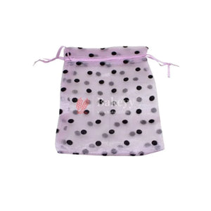 5x7-inch-or-polka-dots-organza-potli-bags-or-pack-of-100-or-light-pink-color-or-candy-bag-bakeyy-3 - Bakeyy.com