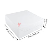 5x7x3 inch Plain White Cake Box | Birthday Cake boxes - Bakeyy.com - India - 5x7x3 inch Plain White Cake Box | Birthday Cake boxes - Pack of 50 / 5x7x3 inch