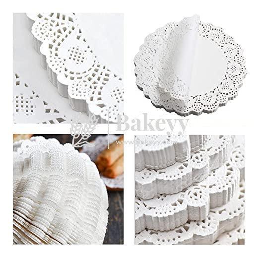 6.5 Inch Doilies Paper | Pack Of 100 | Round Decorative Paper Placemats for Desert | Tableware Decoration | Lace Doilys - Bakeyy.com - India - 6.5 Inch Doilies Paper | Pack Of 100 | Round Decorative Paper Placemats for Desert | Tableware Decoration | Lace Doilys - Default Title