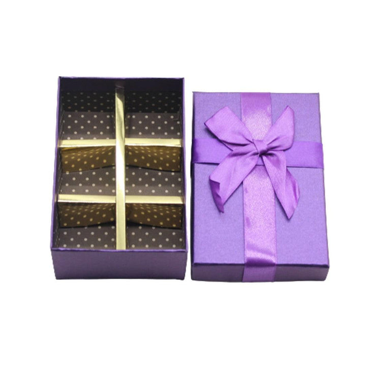 6 Cavity Hard Chocolate Box | Purple Colour - Bakeyy.com