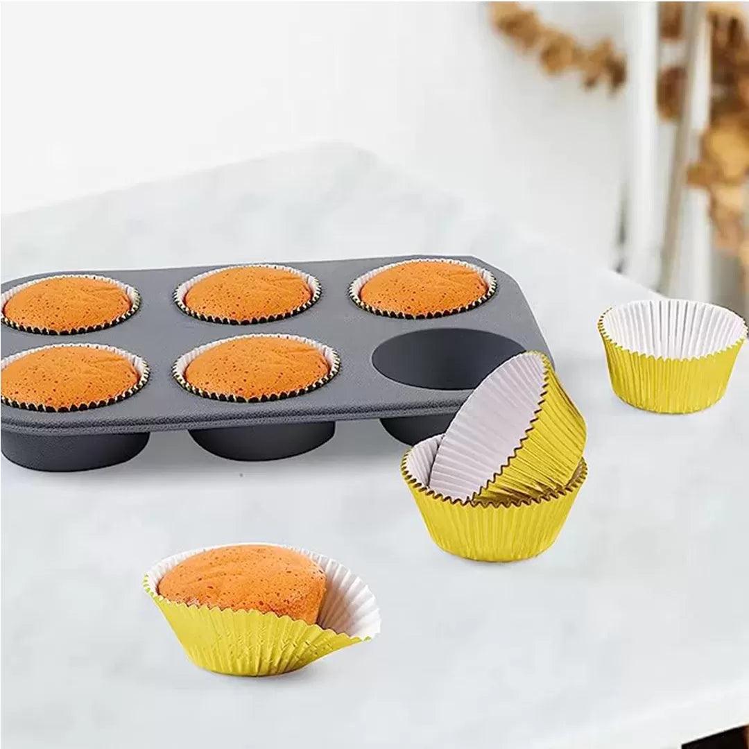 6 CM Gold Colour Cupcake Liners | 1000 pcs | Baking Cup - Bakeyy.com - India - 6 CM Gold Colour Cupcake Liners | 1000 pcs | Baking Cup - Default Title