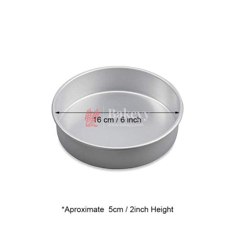 6 inch Aluminum Baking Round Cake Pan - Bakeyy.com - India - 6 inch Aluminum Baking Round Cake Pan - Default Title