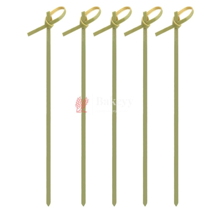 6 Inch Bamboo Knot Picks | Cocktail Skewers Eco Friendly Completely Biodegradable | Adding Cocktail | Pack Of 100 - Bakeyy.com