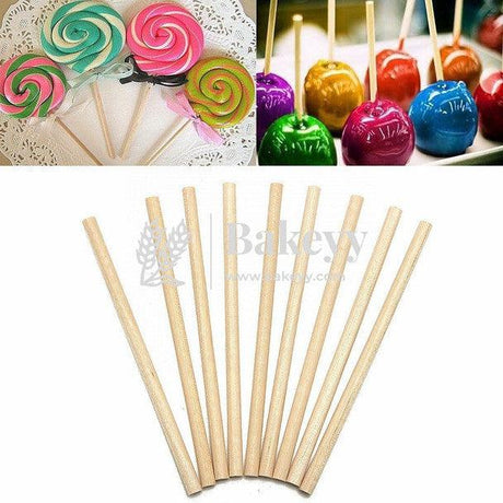 6 Inch Wooden Lollipop Stick | Candy Stick | 100 pcs | - Bakeyy.com - India - 6 Inch Wooden Lollipop Stick | Candy Stick | 100 pcs | - Default Title