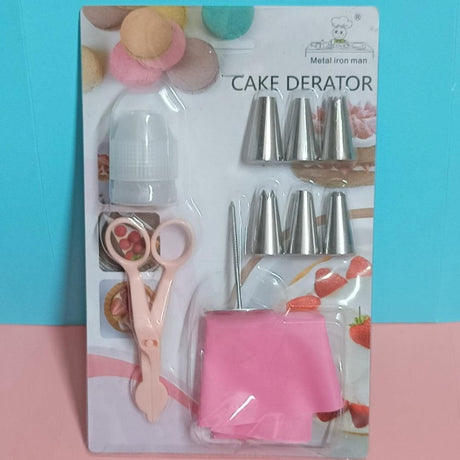 6 Pcs Nozzle, 1 Coupler, 1 Rose Nail, 1 Piping Bag ; 1 Flower Lifter Set Pastry - Bakeyy.com - India - 6 Pcs Nozzle, 1 Coupler, 1 Rose Nail, 1 Piping Bag ; 1 Flower Lifter Set Pastry - Default Title