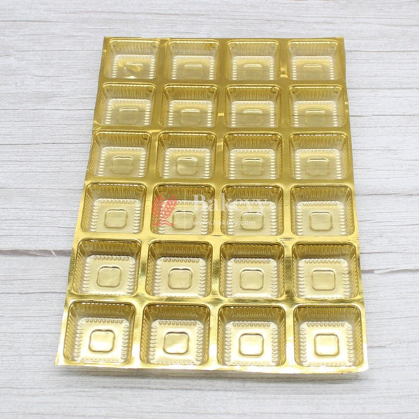 6 X 4 CAVITY GOLDEN TRAY (PACK OF 50) - Bakeyy.com