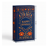 16.5x9x3 cm | Blue Chocolate Bar Box – Happy Diwali Festive Design | Blue | Pack of 10