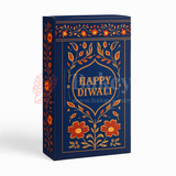 16.5x9x3 cm | Blue Chocolate Bar Box – Happy Diwali Festive Design | Blue | Pack of 10