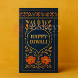 16.5x9x3 cm | Blue Chocolate Bar Box – Happy Diwali Festive Design | Blue | Pack of 10