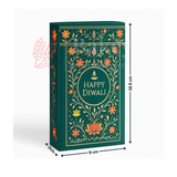 16.5x9x3 cm | Green Chocolate Bar Box – Happy Diwali Festive Design | Green | Pack of 10
