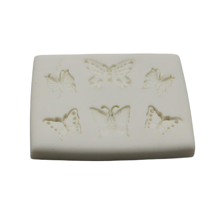 White Butterflies Fondant Mould - Bakeyy.com