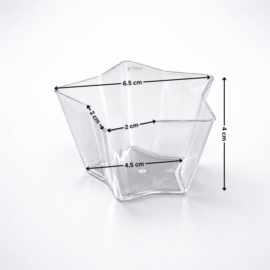 60ml Star-Shaped Mini Dessert Cups | Pack Of 25 | D20