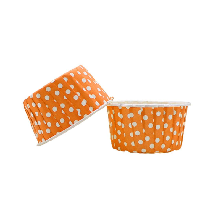 6240 Orange Polka Dotted Muffin Cup | Curl Edge | Cupcake Liner | Extra Large | Pack of 100 - Bakeyy.com - India - 6240 Orange Polka Dotted Muffin Cup | Curl Edge | Cupcake Liner | Extra Large | Pack of 100 - Default Title