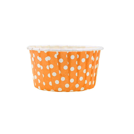 6240 Orange Polka Dotted Muffin Cup | Curl Edge | Cupcake Liner | Extra Large | Pack of 100 - Bakeyy.com - India - 6240 Orange Polka Dotted Muffin Cup | Curl Edge | Cupcake Liner | Extra Large | Pack of 100 - Default Title