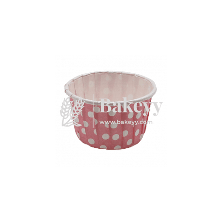 6240 Pink Dotted Muffin Cup |Pack of 100| Curl Edge | Cupcake Liner | Extra Large - Bakeyy.com - India - 6240 Pink Dotted Muffin Cup |Pack of 100| Curl Edge | Cupcake Liner | Extra Large - Default Title