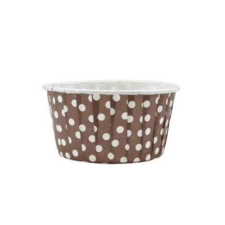 6240 Polka Dot Brown Muffin Cup | Curl Edge | Cupcake Liner |Extra Large | Pack of 100 - Bakeyy.com - India - 6240 Polka Dot Brown Muffin Cup | Curl Edge | Cupcake Liner |Extra Large | Pack of 100 - Default Title