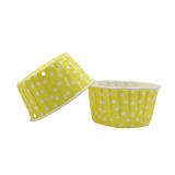 6240 Polka Dot yellow Muffin Cup | Curl Edge | Cupcake Liner | Extra Large | Pack of 100 - Bakeyy.com - India - 6240 Polka Dot yellow Muffin Cup | Curl Edge | Cupcake Liner | Extra Large | Pack of 100 - Default Title