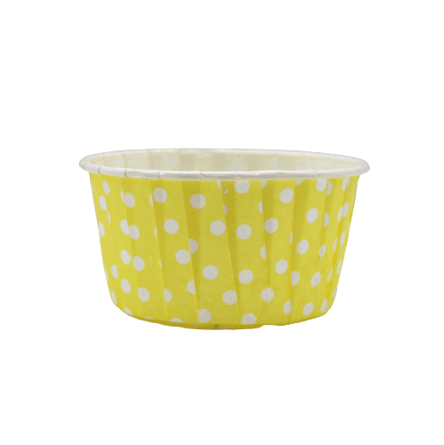 6240 Polka Dot yellow Muffin Cup | Curl Edge | Cupcake Liner | Extra Large | Pack of 100 - Bakeyy.com - India - 6240 Polka Dot yellow Muffin Cup | Curl Edge | Cupcake Liner | Extra Large | Pack of 100 - Default Title