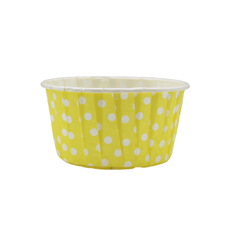 6240 Polka Dot yellow Muffin Cup | Curl Edge | Cupcake Liner | Extra Large | Pack of 100 - Bakeyy.com - India - 6240 Polka Dot yellow Muffin Cup | Curl Edge | Cupcake Liner | Extra Large | Pack of 100 - Default Title