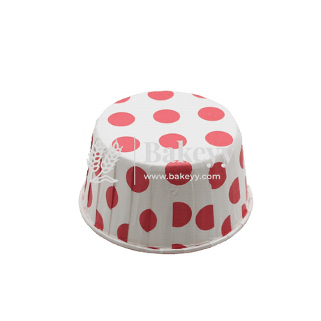 6240 Red Dotted Muffin Cup | Curl Edge | Cupcake Liner | Extra Large | Pack of 100 - Bakeyy.com - India - 6240 Red Dotted Muffin Cup | Curl Edge | Cupcake Liner | Extra Large | Pack of 100 - Default Title