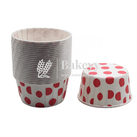 6240 Red Dotted Muffin Cup | Curl Edge | Cupcake Liner | Extra Large | Pack of 100 - Bakeyy.com - India - 6240 Red Dotted Muffin Cup | Curl Edge | Cupcake Liner | Extra Large | Pack of 100 - Default Title