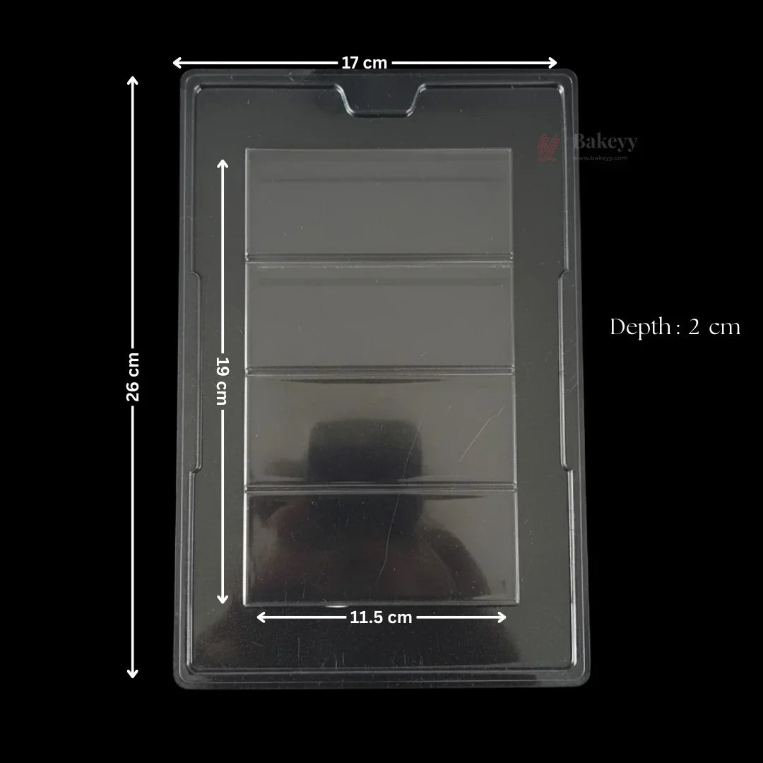 655 | Chocolate Bar Mould – 4 Cavity Cacao Mould