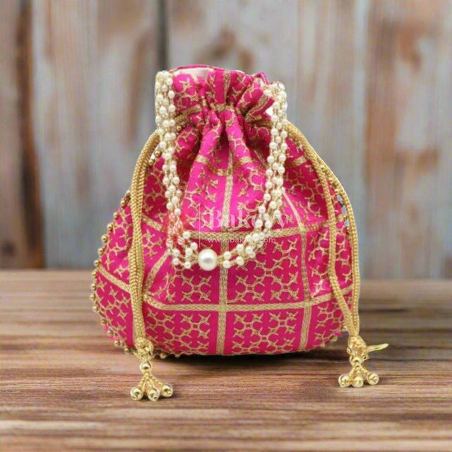 20x24 CM Fancy Potli Bag Return Gifts For Ladies MultiColour - Bakeyy.com - India - 20x24 CM Fancy Potli Bag Return Gifts For Ladies MultiColour - Default Title