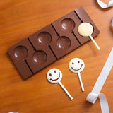6 Cavity | Smiley Face Lollipop Silicone Chocolate Mould | Pack of 1