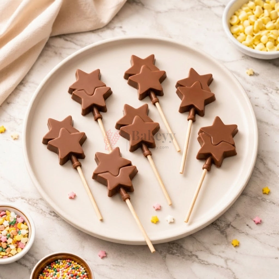 6 Cavity Star Lollipop Silicone Chocolate Mould | Pack of 1