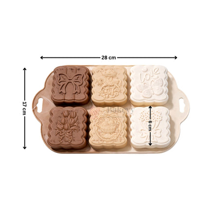 6 Cavity Unicorn Bow and Flower Silicone Chocolate Mould | Pack of 1