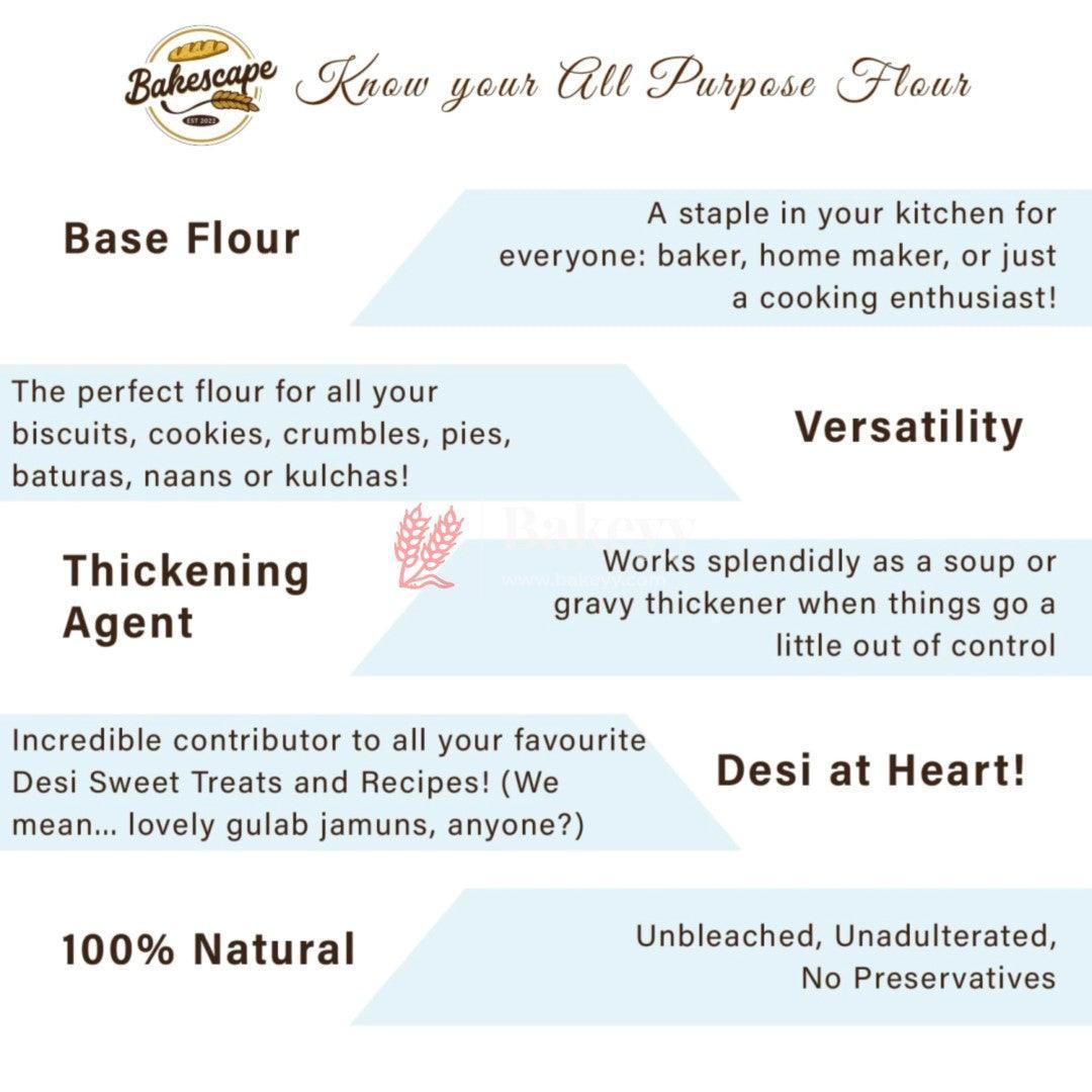 Bakescape All-Purpose Flour 1kg | Your Essential Partner for Perfect Baking Creations | Versatile Culinary Delights for Bakers & Homemakers - Bakeyy.com - India - Bakescape All-Purpose Flour 1kg | Your Essential Partner for Perfect Baking Creations | Versatile Culinary Delights for Bakers & Homemakers - Default Title