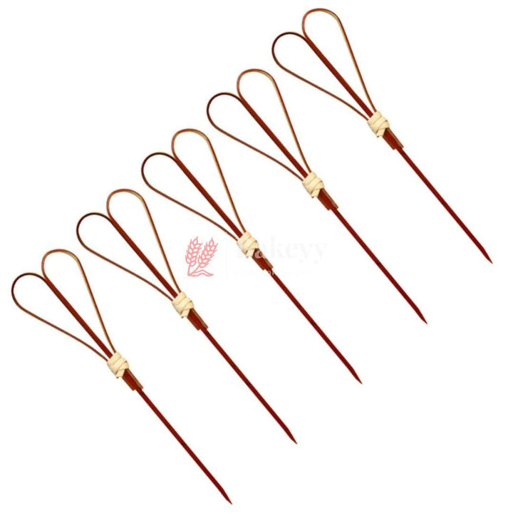 Tooth Pick Bamboo Scissors Shaped Food Picks | Appetizer Skewers | Pack of 100 - Bakeyy.com