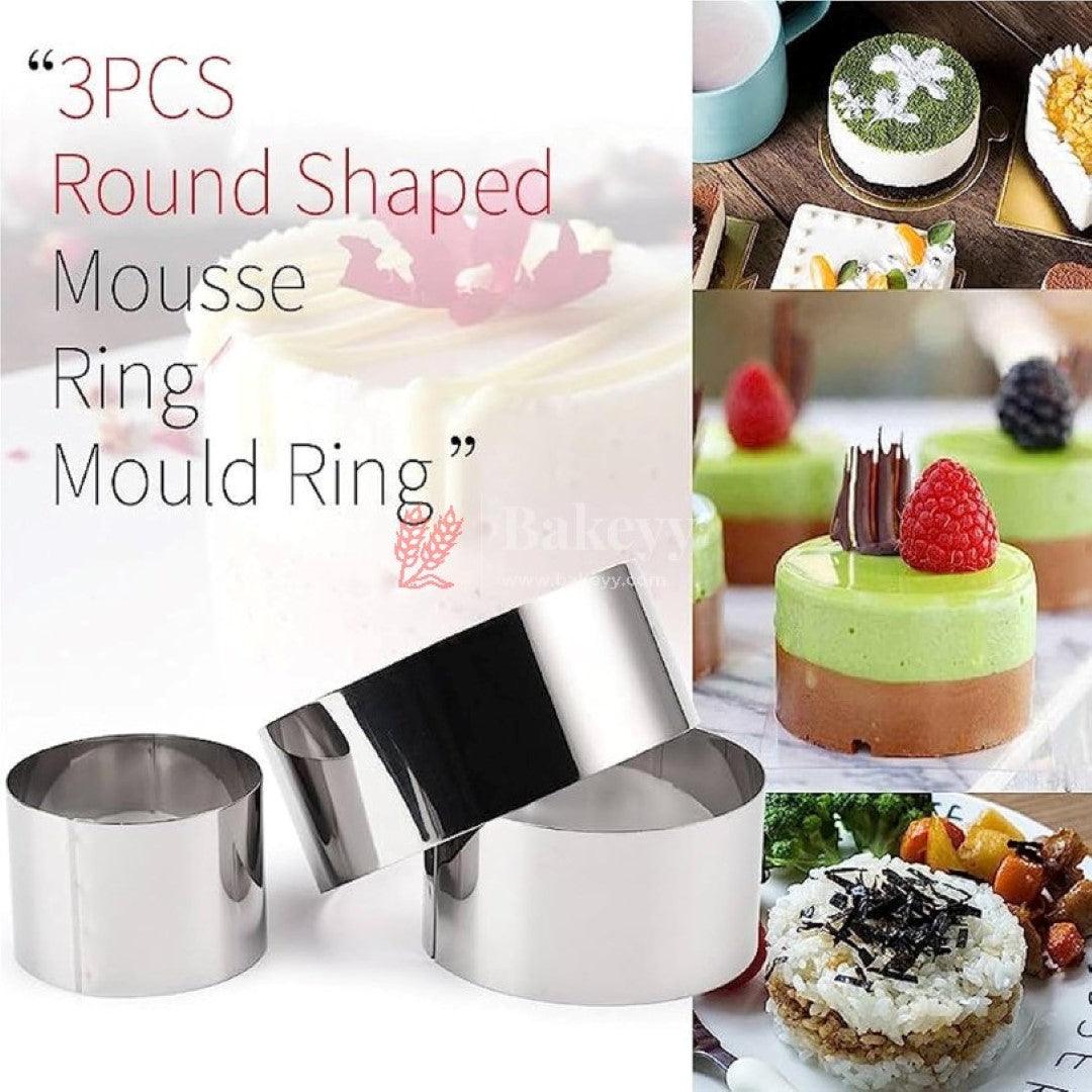 3 Set Cake Ring Round | 4" inch Ring, 6" inch Ring, 8" inch Ring - Bakeyy.com - India - 3 Set Cake Ring Round | 4" inch Ring, 6" inch Ring, 8" inch Ring - Default Title