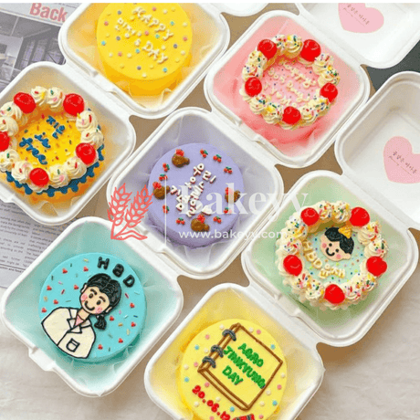 6x6x3.5cm |Bento Cake Box | Pack of 50 | Eco-Friendly Packaging for Mini Cakes and Desserts| Birthday Cake boxes | - Bakeyy.com - India - 6x6x3.5cm |Bento Cake Box | Pack of 50 | Eco-Friendly Packaging for Mini Cakes and Desserts| Birthday Cake boxes | - Default Title