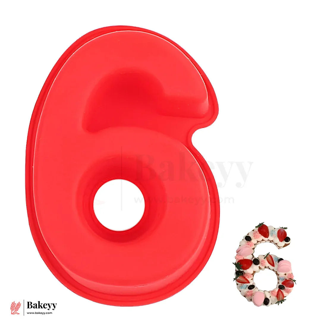Silicone Number 6 Cake Mold – Non-Stick, Heat Resistant, Multipurpose Baking Mould  (Pack Of 1)