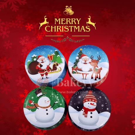 Christmas Decorative Tin Candle Set | Pack of 12 | Mixed Designs | Festive Scented Candles for a Joyful Ambiance - Bakeyy.com - India - Christmas Decorative Tin Candle Set | Pack of 12 | Mixed Designs | Festive Scented Candles for a Joyful Ambiance - Default Title