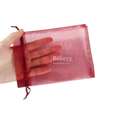 10x14 CM | Organza Potli Bags | Rose Red Colour |100 g | Candy Bag | Pack of 100|