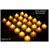 Tea Light Candle Holder| Decorative Diya Stand| Katori Candle Holder| Pack of 12
