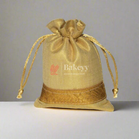 16x20 CM | Elegant Gold Drawstring Gift Bag | Drawstring Bags - Bakeyy.com - India - 16x20 CM | Elegant Gold Drawstring Gift Bag | Drawstring Bags - Default Title