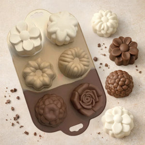 6_Cavity_Daisy_Petal_Flower_Star_Flower_Fluted_Ring_Raspberry_Dome_Rose_Silicone_Chocolate_Mould_1 - Bakeyy.com