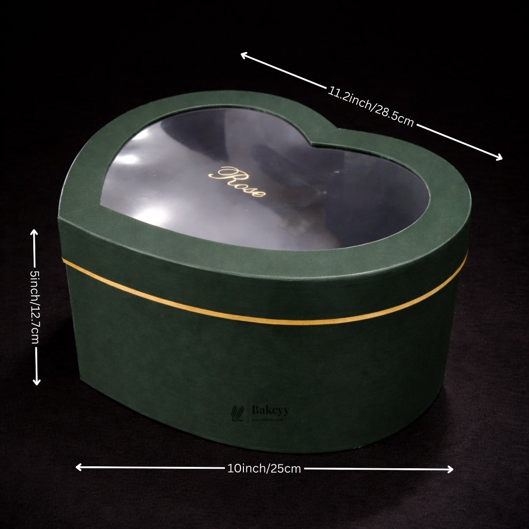 Heart Shape Transparent Lid Gift Box | Premium Hamper Packaging | Different color | Pack of 1