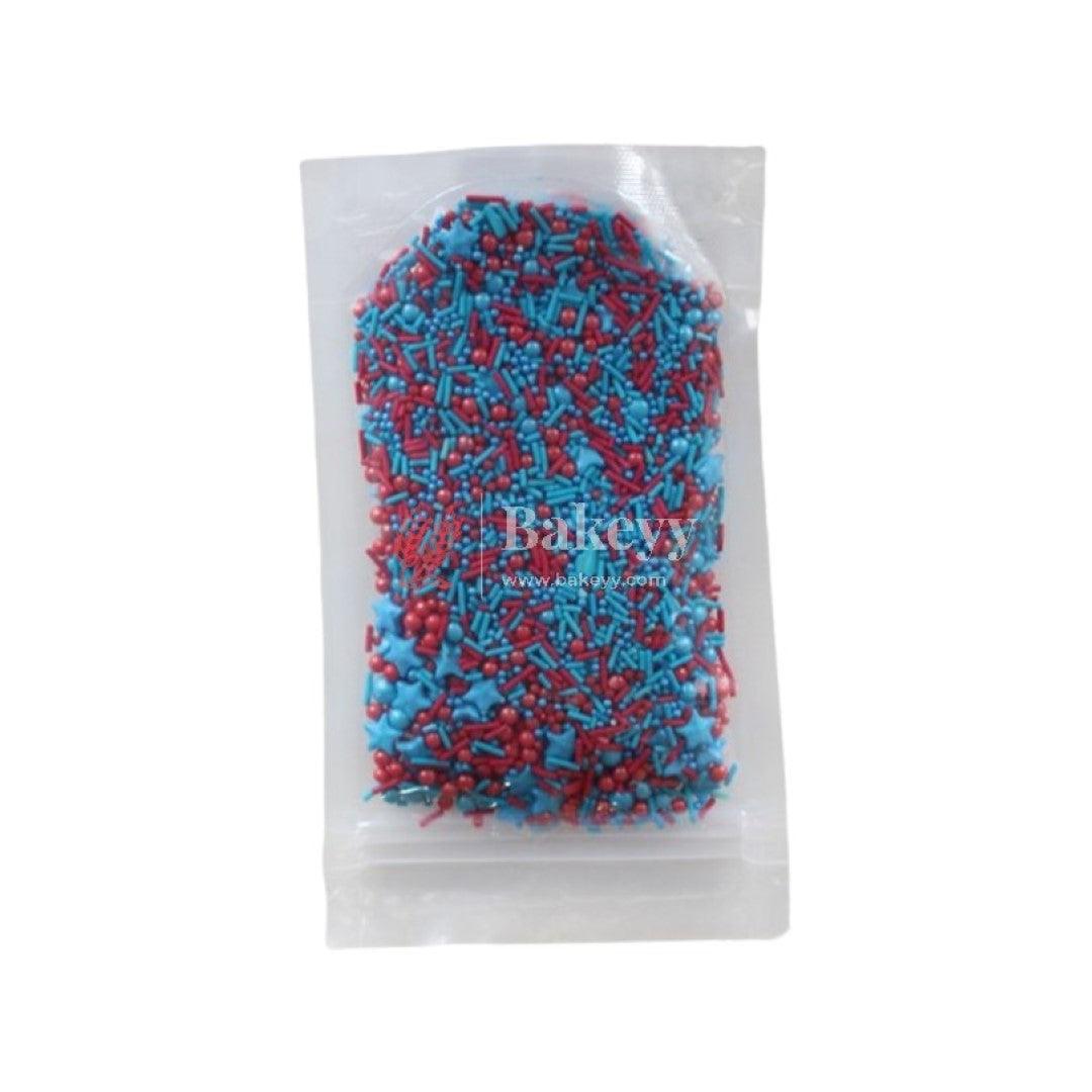 Blue & Red Color Mixed Design Sprinklers | 100g - Bakeyy.com - India - Blue & Red Color Mixed Design Sprinklers | 100g - Default Title